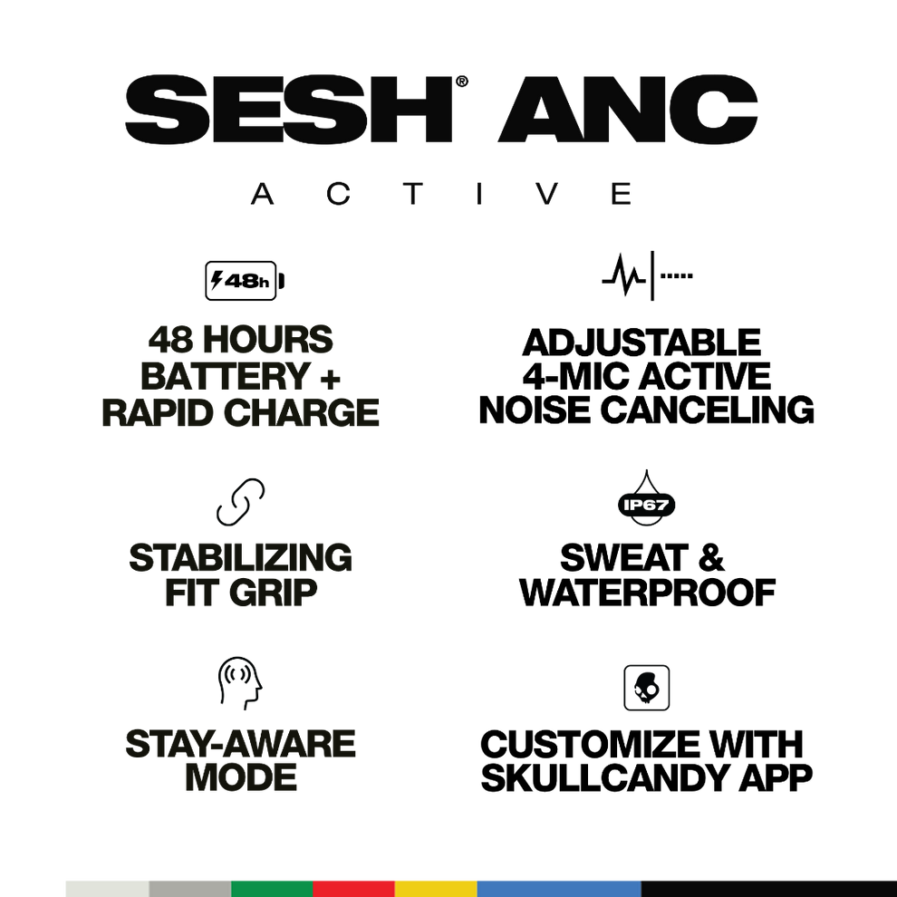 Sesh® ANC Active | True Wireless Sport Earbuds | Active Noise Canceling